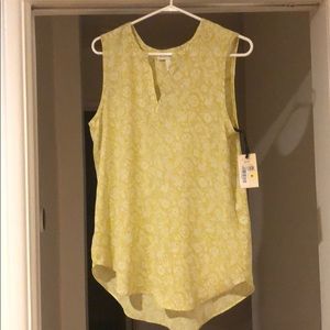 Emaline Medium Green & white tank NWT